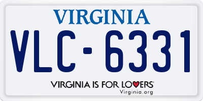 VA license plate VLC6331