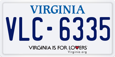 VA license plate VLC6335