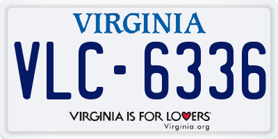 VA license plate VLC6336