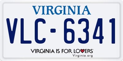VA license plate VLC6341