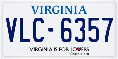 VA license plate VLC6357