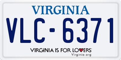 VA license plate VLC6371