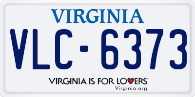 VA license plate VLC6373