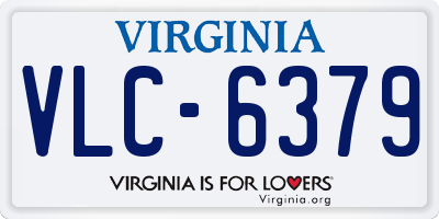 VA license plate VLC6379