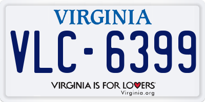 VA license plate VLC6399