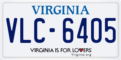 VA license plate VLC6405