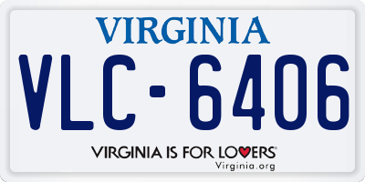 VA license plate VLC6406