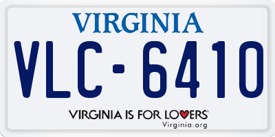 VA license plate VLC6410