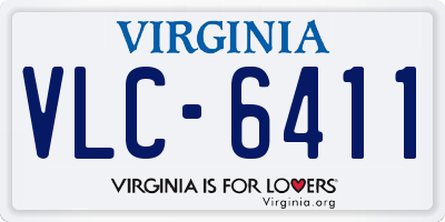 VA license plate VLC6411