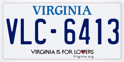 VA license plate VLC6413