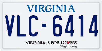 VA license plate VLC6414