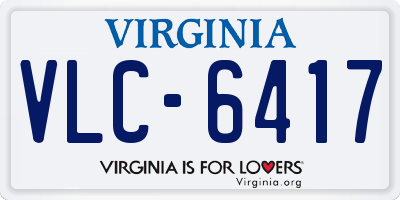 VA license plate VLC6417
