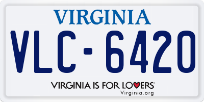 VA license plate VLC6420