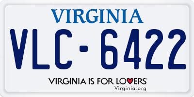 VA license plate VLC6422