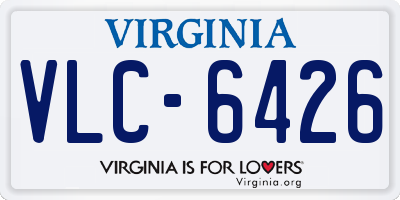 VA license plate VLC6426