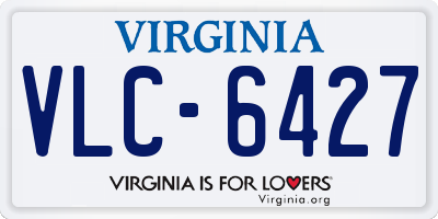 VA license plate VLC6427