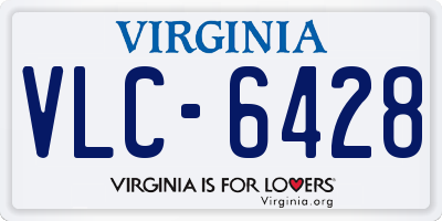 VA license plate VLC6428