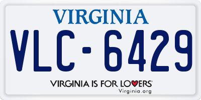 VA license plate VLC6429