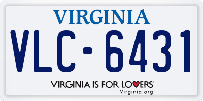 VA license plate VLC6431