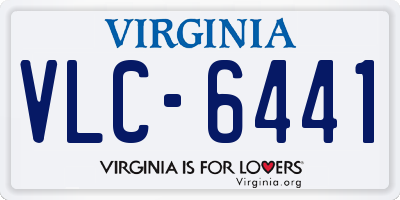 VA license plate VLC6441