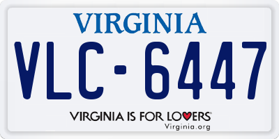 VA license plate VLC6447