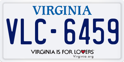 VA license plate VLC6459