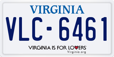 VA license plate VLC6461