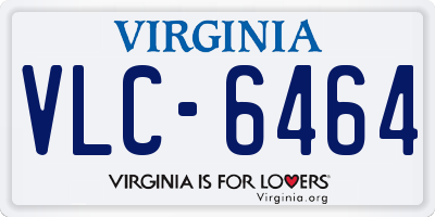 VA license plate VLC6464