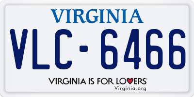 VA license plate VLC6466
