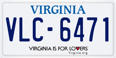 VA license plate VLC6471