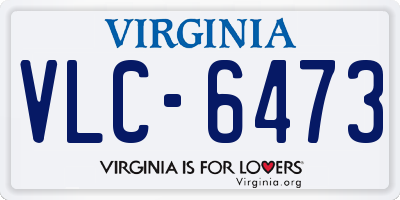VA license plate VLC6473