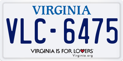 VA license plate VLC6475