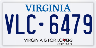 VA license plate VLC6479