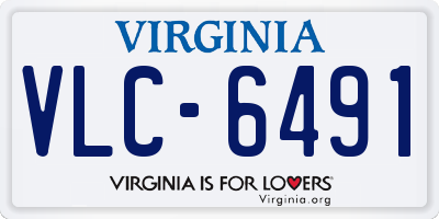 VA license plate VLC6491