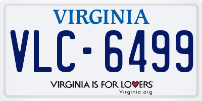 VA license plate VLC6499