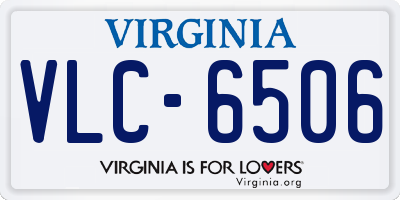 VA license plate VLC6506