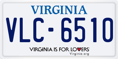 VA license plate VLC6510