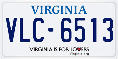 VA license plate VLC6513
