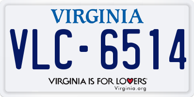 VA license plate VLC6514