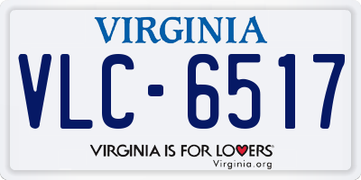 VA license plate VLC6517