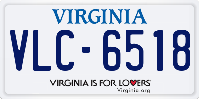 VA license plate VLC6518
