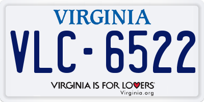 VA license plate VLC6522