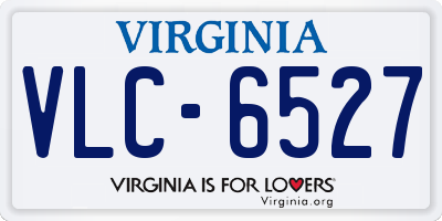 VA license plate VLC6527