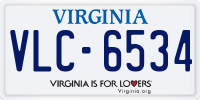 VA license plate VLC6534