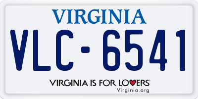 VA license plate VLC6541