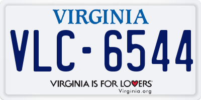 VA license plate VLC6544