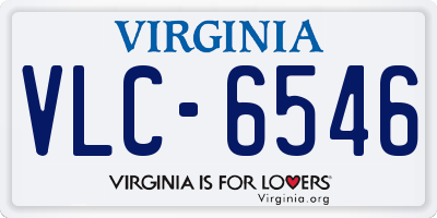 VA license plate VLC6546