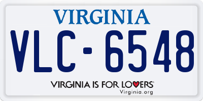VA license plate VLC6548