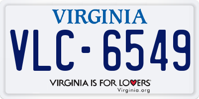 VA license plate VLC6549