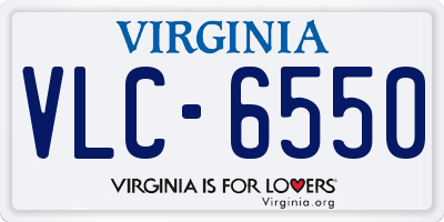 VA license plate VLC6550